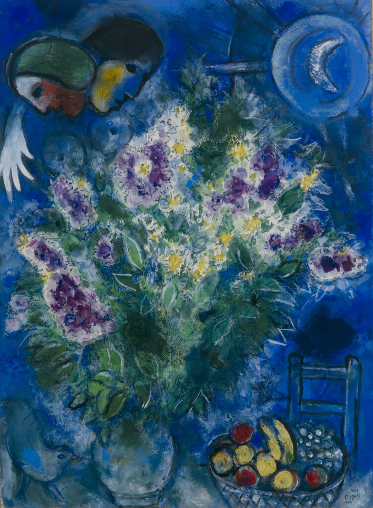 Marc Chagall, Die Levkojen, 1949, Gouache und Aquarell über Bleistift auf Karton, Von der Heydt-Museum, Wuppertal, Foto: Medienzentrum Wuppertal