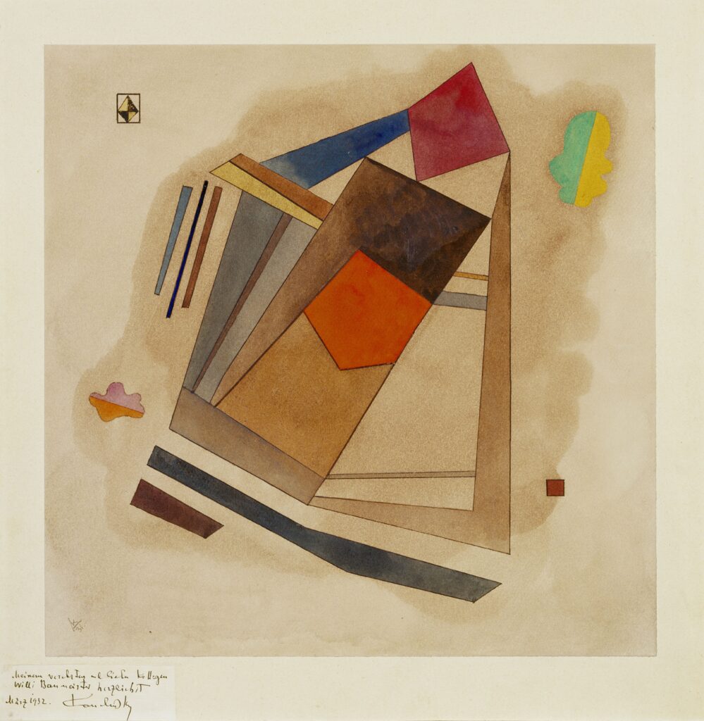 Wassily Kandinsky, Rot im Quadrat, 1931, Privatsammlung, Foto: Archiv Baumeister im Kunstmuseum Stuttgart