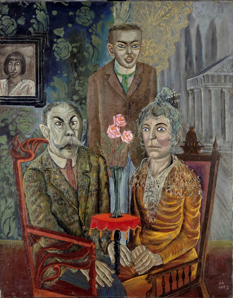 Otto Dix, Familie des Malers Adalbert Trillhaase, 1923, Öl auf Leinwand, Staatliche Museen zu Berlin, Nationalgalerie, Foto: Jörg P. Anders © VG Bild-Kunst, Bonn 2023