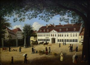 August Friedrich Reichel, Ansicht der Kattundruckerei Pflugbeil/Clauß, 1839, Kunstsammlungen Chemnitz-Schloßbergmuseum