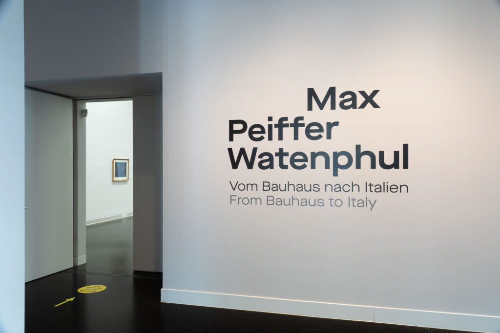 Max Peiffer Watenphul, Vom Bauhaus nach Italien, 2022, Ausstellungsansicht, Foto: Alexander Meyer