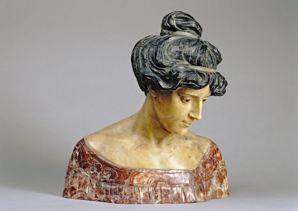 Paul Sturm, Weibliche Büste, 1908, Farbiger Marmor, Kunstsammlungen Chemnitz